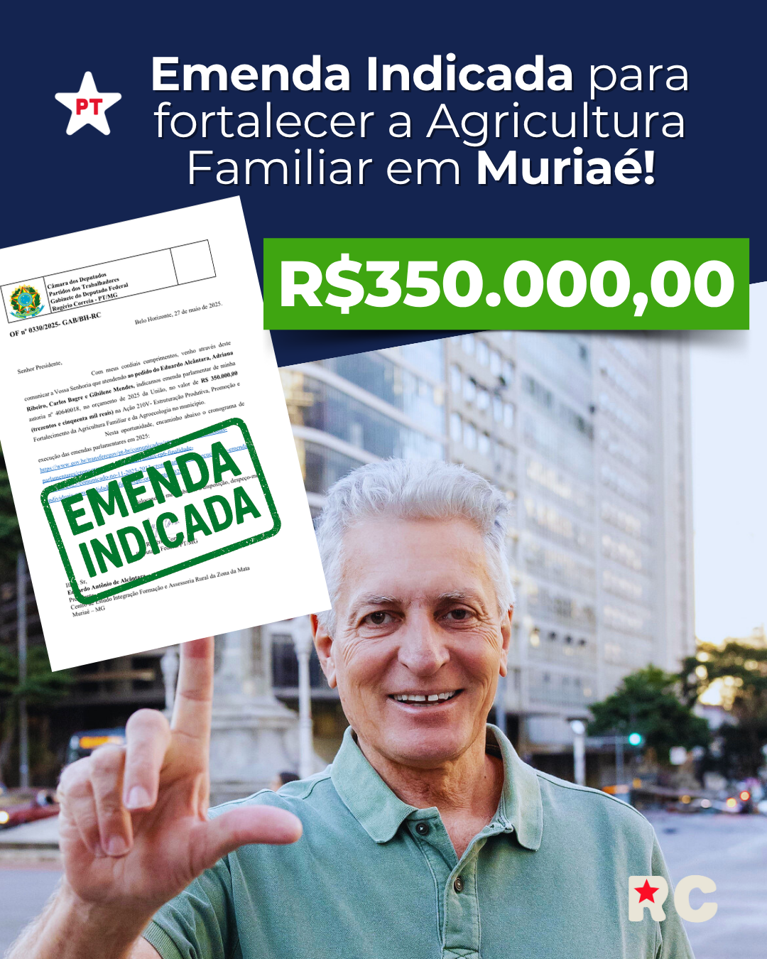 Emenda Paga para fortalecer a Agricultura Familiar em Muriaé! (1)